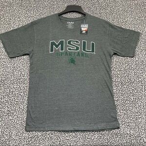 Michigan State Spartans Shirt Men Large Gray OVB Short‎ Sleeve New L